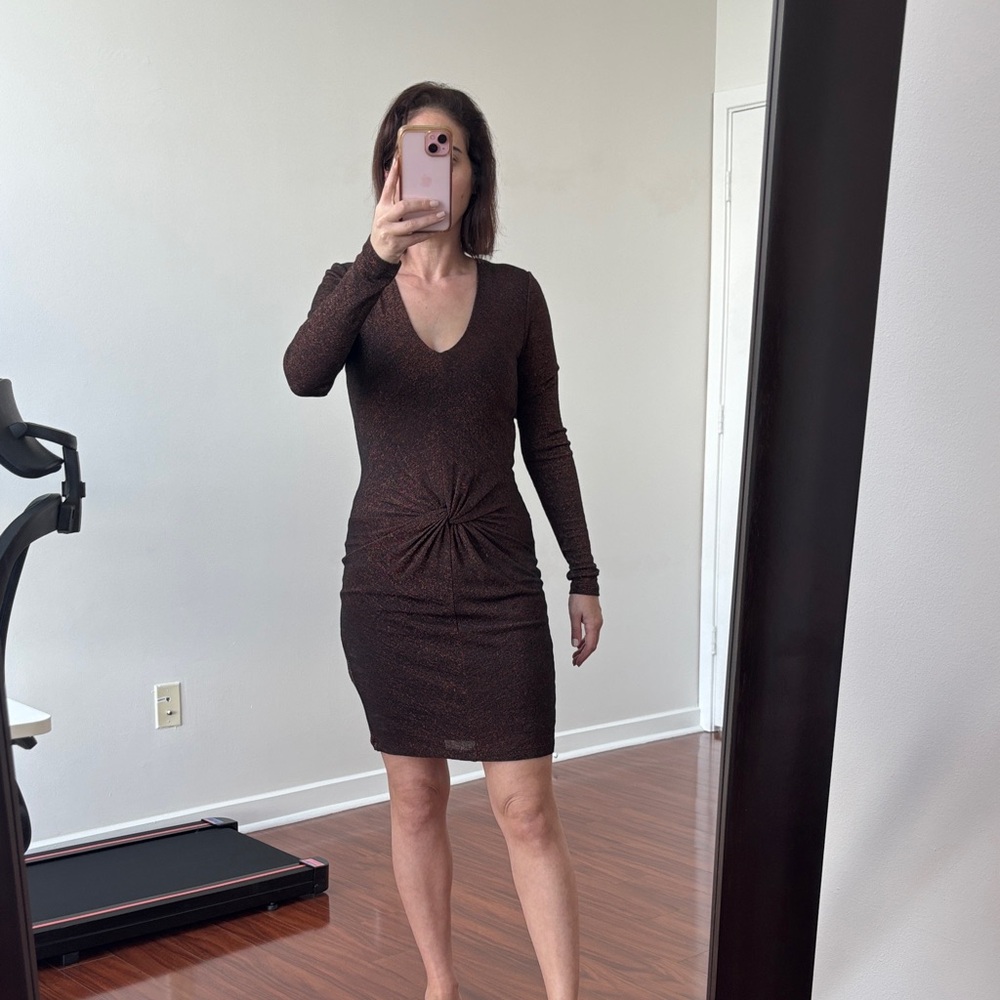Ted Baker Chocolate Long-Sleeve Dress